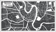 Verona Italy City Map in Black and White Color in Retro Style. Outline Map.