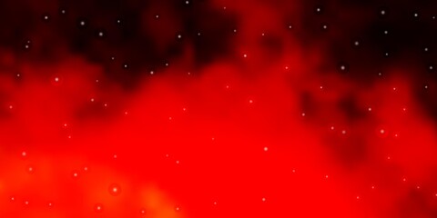 Light Red, Yellow vector background with small and big stars. Colorful illustration with abstract gradient stars. Pattern for new year ad, booklets.