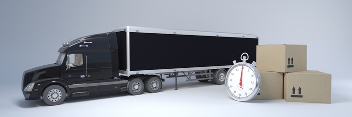 Wall Mural - Cargo Delivery Vehicle