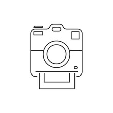 Polaroid Camera Icon. Photography Symbol Modern, Simple, Vector, Icon For Website Design, Mobile App, Ui. Vector Illustration