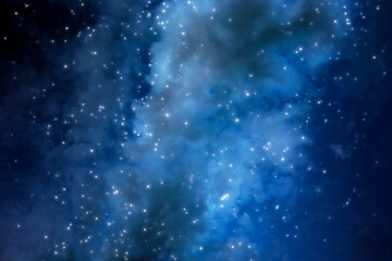 Wall Mural - photo of the night sky with the milky way and stars.