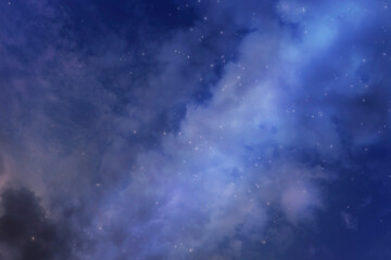 Wall Mural - photo of the night sky with the milky way and stars.