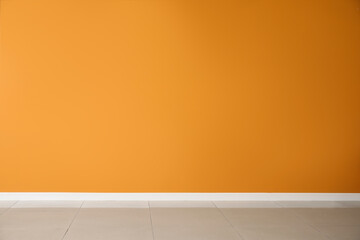 Color wall in empty room