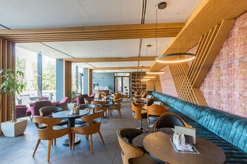 Poster - Interior of a empty modern hotel lounge bar