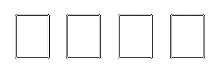 Tablet computer , tablet icon . New design of tablet in trendy style. Vector ipad illustration
