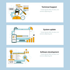 Technical Support, System update, Software development