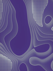 Fototapete - Abstract colorful background. Topography levels. Mapping relief design 3d render