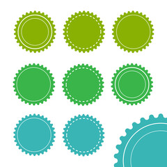 Wall Mural - eco green badges and labels. organic badge background vector