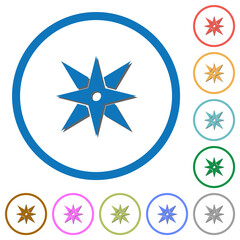 Sticker - Compass icons with shadows and outlines