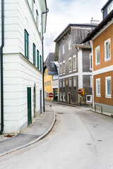 Canvas Print - Narrow street in Austria.