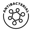 antibacterial outline black vector icon