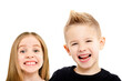 © sonsedskaya - Portrait of cute smiling children isolated on white background