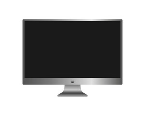 Wall Mural - black computer monitor. realistic mockup. modern computer screen. vector illustration