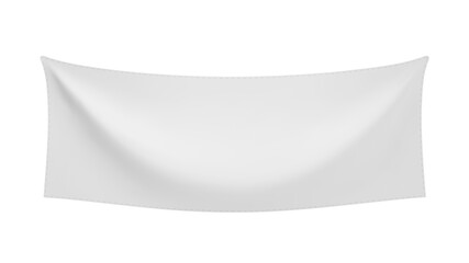 Wall Mural - white textile banner with folds