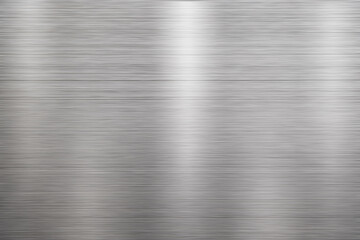 Wall Mural - silver metal texture of brushed stainless steel plate with the reflection of light.