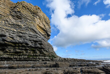 Nash Point Heritage Coastline The Heritage Coast, South Wales, Which Features A 'Welsh Sphinx' Like Cliff Face