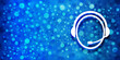 © FR Design - Customer care service icon special glossy bokeh blue banner background glitter shine illustration
