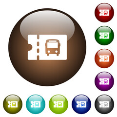 Poster - Public transport discount coupon color glass buttons