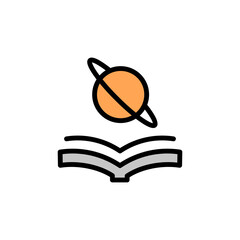 Poster - Education, Saturn, innovation icon. Simple color with outline vector elements of innovations icons for ui and ux, website or mobile application