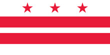 District Of Columbia US - Washington, D.C. Flag In Official Proportions And Color, Vector