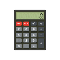 Calculator with zero number and set of digits.