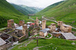 Medieval towers in Ushguli, Caucasus Mountains, Georgia.