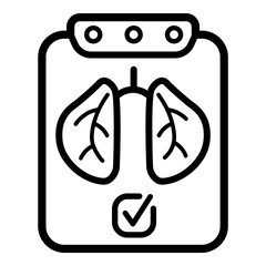 Lung Check Flat Icon Isolated On White Background