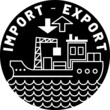 Import and export flat icon, vector illustration
