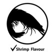 Shrimp Flavour flat icon, vector illustration

