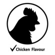 Chicken flavour flat icon, vector illustration