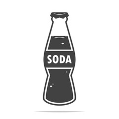 Wall Mural - Bottle of soda icon vector transparent isolated