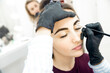 © Parilov - Master tinting of eyebrow hair women, brow correction