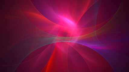 Wall Mural - 3D rendering abstract multicolor fractal light background