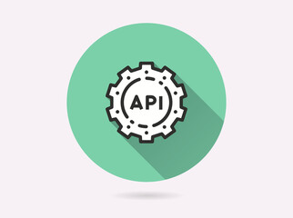 Api icon for graphic and web design.