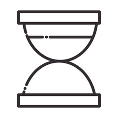 Poster - hourglass clock time line style icon