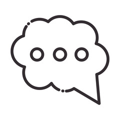 Sticker - social media speech bubble digital internet network communicate technology line style icon