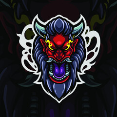 Canvas Print - Devil head esport mascot logo