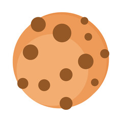 Poster - bread cookie with chips chocolate menu bakery food product flat style icon