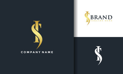 Wall Mural - SI luxury elegant logo