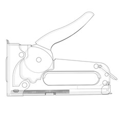 Wall Mural - Outline construction stapler