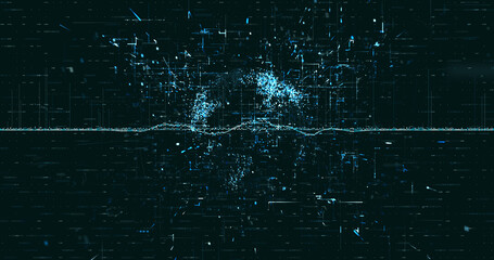 Wall Mural - abstract digital network data background, 3d rendering
