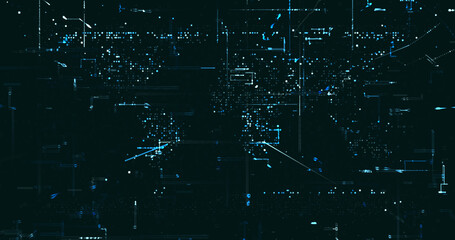 Wall Mural - abstract digital network data background, 3d rendering