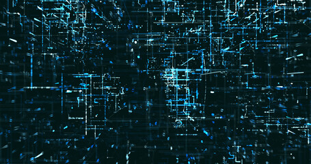 Wall Mural - abstract digital network data background, 3d rendering