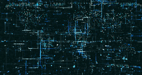 Wall Mural - abstract digital network data background, 3d rendering