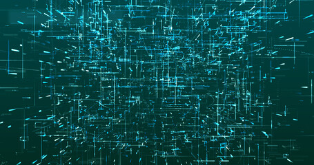 Wall Mural - abstract digital network data background, 3d rendering