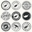 © josepperianes - Cyprus Travel Stamp Made In Product Stamp Logo Icon Symbol Design Insignia.