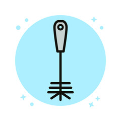 Poster - Brush Cleaner Bottle Icon Design. Hygiene and Clean Equipment Vector Illustration