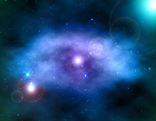 blue space star galaxy night light wallpaper background