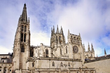 Wall Mural - Low angle shot of the Burgos Cathedral in Spain