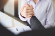 © Jirapong - Young businessmen collaborate with partners to increase their business investment network for Plans to improve quality next month in their office. agreement concept.